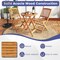 3 Pieces Acacia Wood Patio Folding Bistro Set with Soft Cushions and Slatted Backrest